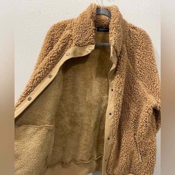 Merokeety Women’s Retro Deep Pile Teddy Bear Sherpa Fleece Jacket - Picture 4 of 6